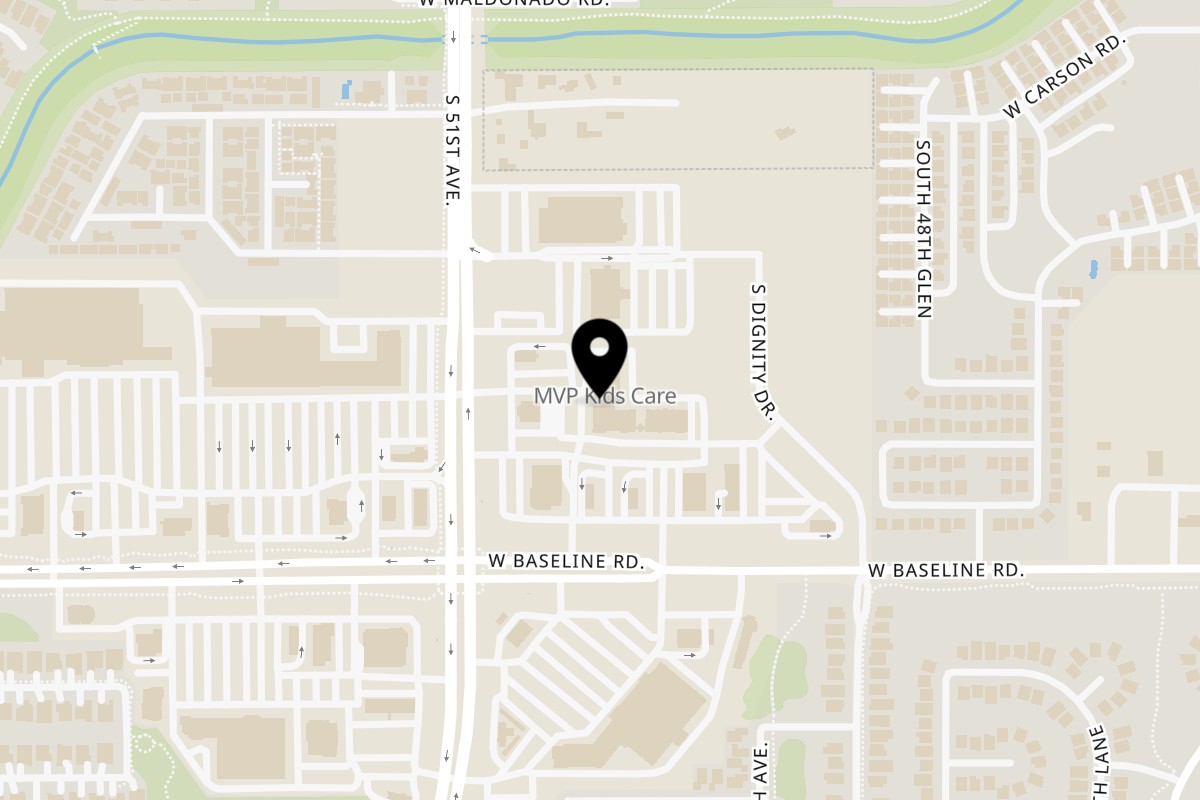Map showing the location of SMOAKIE KITCHEN BBQ on 5020 W Baseline Rd #115 in Laveen Village